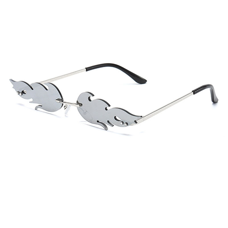 Y2K Fashion Fire Flame Shaped Funny Sunglasses Wholesale display picture 1