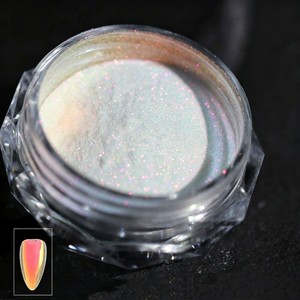 Poudre de pigment multi-chrome effet aurore, flocons de couleur pour nail art, pigment inorganique de qualité cosmétique pour la conception de manucure - Product Image 1