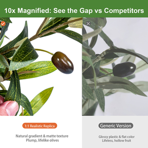 Grand olivier artificiel de 2,2 m à 2,5 m en pot, ignifuge, résistant aux UV, <span class=keywords><strong>plante</strong></span> en soie artificielle réaliste pour la décoration commerciale - Product Image 4