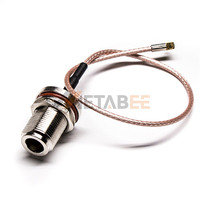 Câble coaxial RF étanche N femelle vers MCX mâle à angle droit RG316 10cm 50 Ohm pour module sans fil