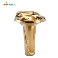 Lavabo à main en or de haute qualité, vente chaude, toilettes de luxe, salle de bain, chasse d'eau dorée