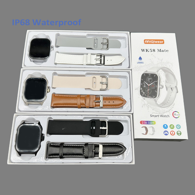 2026 Android Smart Watch WK58 Mate IP68 Waterproof Intelligent Fitness Tracker Silicone Sport Men Smartwatch Ultra Series9