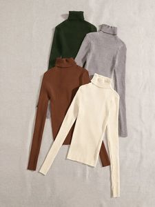 Tinta unita maniche lunghe <span class=keywords><strong>donna</strong></span> <span class=keywords><strong>dolcevita</strong></span> sottile maglieria Cashmere lana <span class=keywords><strong>cotone</strong></span> morbido maglione Pullover lavorato a maglia da <span class=keywords><strong>donna</strong></span> - Product Image 4