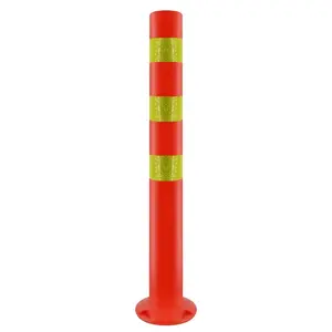 Road Wholesale Road Traffic Safety PE Driveway Marker Post Flexible Sign Warning Post Delineator Post With Rubber Base