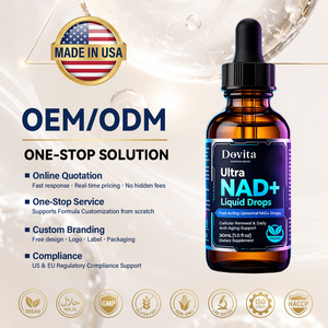 Gouttes liquides Ultra NAD+ personnalisées sous marque privée 250mg Certifiées GMP Testées par un tiers Formule pure et propre Stimulant d'énergie cellulaire - Product Image 1