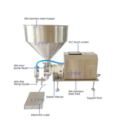 LTPK LT-Z30AW Machine de remplissage de pâte à huile épaisse semi-automatique rotative pour liquides épais