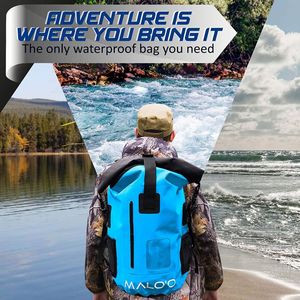 Zaino Impermeabile Personalizzato in PVC 500D da 35L IPX6, Resistente all'Acqua per Snorkeling e Nuoto, Borsa da Viaggio Leggera per Attività all'Aperto - Product Image 3
