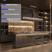 Meubles de cuisine de luxe en surface solide, unités murales d'angle en contreplaqué, design moderne pour la maison