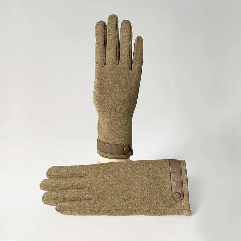 BSCI üretici kadınlar kış sürüş sıcak ve soğuk geçirmez moda dokunmatik ekran eldiveni