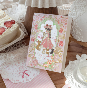 Ensemble de cartes de vœux créatives et écologiques, série Tea Party, avec motifs dorés et motifs <span class=keywords><strong>d</strong></span>'explosion, pour messages <span class=keywords><strong>d</strong></span>'<span class=keywords><strong>anniversaire</strong></span>, de vœux, de Saint-Valentin et de Noël - Product Image 2
