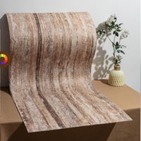 Panneaux de revêtement intérieur souples Mcm Conception de mur extérieur Imperméable au feu Pierre artificielle flexible Panneau mural en travertin Mcm