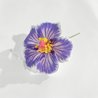 Busa cetak buatan 11cm bunga Hibiscus Hawaii tusuk rambut bunga telinga untuk dekorasi