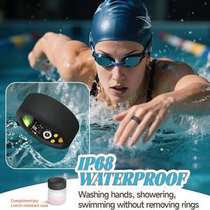 Bague connectée de suivi de santé et de forme physique, suivi du sommeil, contrôle par application, télécommande, étui de chargement, protection de la bague, sans frais d'<span class=keywords><strong>abonnement</strong></span> - Product Image 4