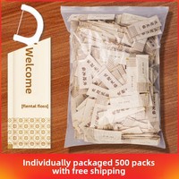 Fil dentaire en nylon en emballage individuel, prix usine, logo personnalisé, manche en PS, cure-dent pour le nettoyage des dents, OEM Ycyh