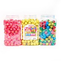 Halal gecertificeerde fabrieksdirecte verkoop OEM draaiende bolvormige fruitige smaak gele gummy snoepjes 2g/1.9g