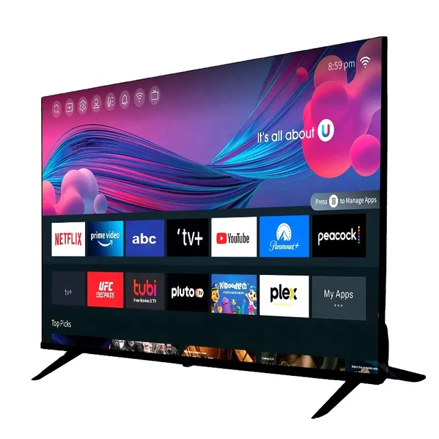 Manufacturer Supplier Smart TV 43 50 55 65 Inch LCD HD TV Accept Customization for Hotels and Home