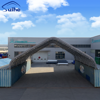 Abri pour voiture extérieur Alternative 40ft Shipping Container Shelter Frame Double Trussed Container Dome Shelter