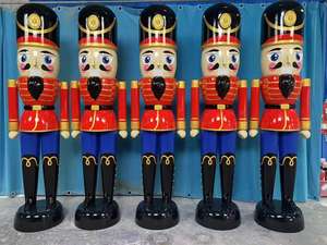 Decorazione Natalizia per Esterni, Soldato Schiaccianoci a Grandezza Naturale 160cm 5ft - Product Image 6