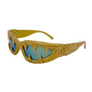 Gafas <span class=keywords><strong>de</strong></span> <span class=keywords><strong>Sol</strong></span> Unisex Personalizadas <span class=keywords><strong>de</strong></span> Vanguardia, Estilo Americano Oscuro, Hechas a Mano, Estilo Venom para Fiestas, Modernas, Polarizadas UV380, Montura Completa - Product Image 6