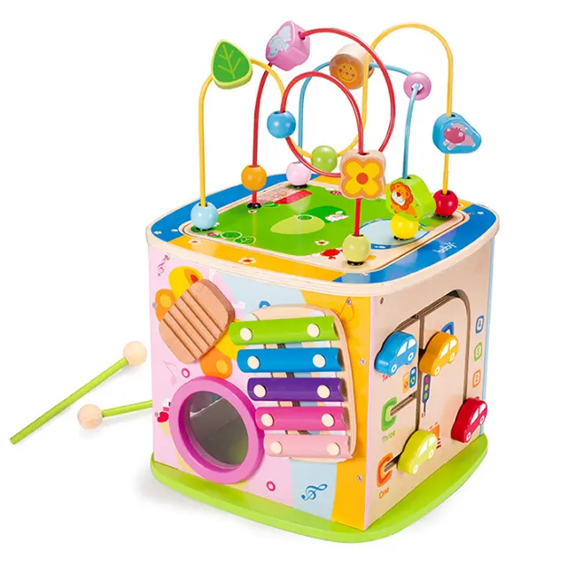 Brinquedo De Madeira Brinquedos Educativos para o Bebê de aprendizagem das Crianças capazes Transformar Mesa Centro de atividade Brinquedo