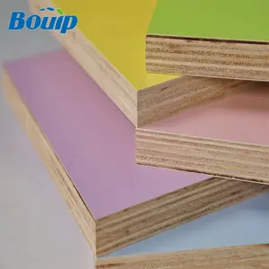 Papan Triplek Laminasi Melamin Kelas Tinggi 9Mm 15Mm 18Mm/Kayu Lapis Lapis Melamin Putih untuk Lemari Pakaian