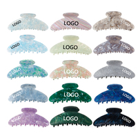LOGO PERSONNALISÉ 3000+ COULEURS Pinces à cheveux en acétate de cellulose acrylique de grande taille, couleurs mélangées, pour femmes et filles 222583