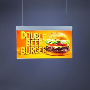 Marcos de caja de luz de Perfil de plástico caja de luz de estudio al aire libre caja de luz de acrílico cartel de publicidad con <span class=keywords><strong>la</strong></span> hamburguesa comida rápida - Product Image 1
