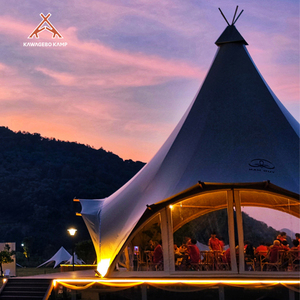 Kawagebo-Tente pyramidale tipi indien géant d'extérieur, 6 + 6m, 9 + 9m, tipi indien pour fête, glamping, mariage et événements - Product Image 4