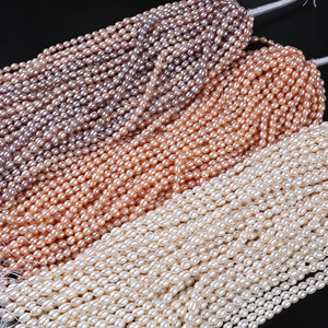 7-8มิลลิเมตรขายส่งที่มีคุณภาพสูงจริงธรรมชาติสีชมพูน้ำจืดข้าวมุก Strand - Product Image 2