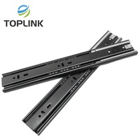 TOPLINK Rail coulissant à roulement à billes de haute qualité Rail à triple section épaissie Glissières de tiroir à fermeture en douceur silencieuses