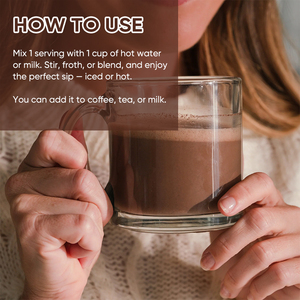 Poudre de chocolat chaud aux champignons, supplément de latte au <span class=keywords><strong>cacao</strong></span> non sucré aux 5 champignons, marque privée - Product Image 6