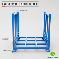 Étagère de stockage de pneus en métal robuste, pliable et empilable Sinocube, rayonnages et étagères empilables élégants