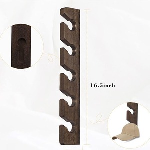 DS3015 Wall-Mounted <strong>Caps</strong> Display for Closet Door Laundry Wooden Hat Holder Hat <strong>Rack</strong> for Wall Baseball <strong>Cap</strong> Organizer Hanger - Product Image 6