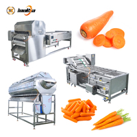 Automatische babywortelproductie snijmachine rolborstel schilmachine wortelverwerkingslijn