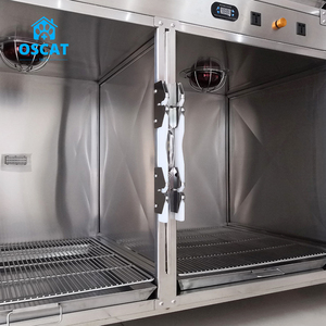 Oscat กรงสัตว์แพทย์สแตนเลส6ประตู, คอกสัตว์แพทย์ลังแมวมีไฟอบอุ่นสำหรับคลินิกสัตว์เลี้ยง - Product Image 6