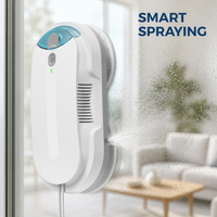 Robot Nettoyeur de Vitres Électrique Automatique pour Maison, Appartement, Bureau – Robot Intelligent de Lavage de Vitres avec Détection des Bords et Corde de Sécurité (US)