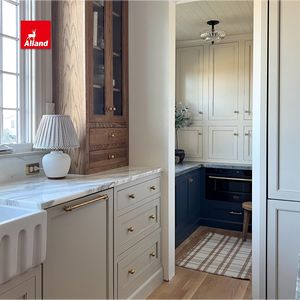 צבע דובדבן/אגוז/מייפל/אגוז/מייפל/אלון ארונות שיקר אלון עם דלתות מסגרת מוטת עבור וילות בתי יוקרה - Product Image 6