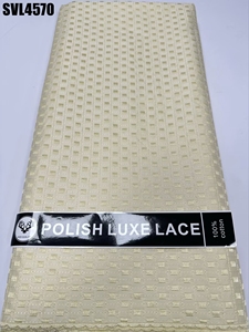 Chất Lượng Hàng Đầu Mới Nhất Đánh Bóng Bông Vải Ren Mens 2025 Thêu 5 Yards Bán Buôn Phi Thụy Sĩ Vải Tuyn Ren Vải - Product Image 2