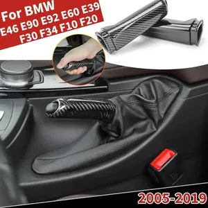 Pour E46 E90 E92 E60 E39 F30 F34 F20 2005-2019, couvre-frein à main, couvre-tige de frein à main, kits de modification de décoration intérieure de voiture - Product Image 1
