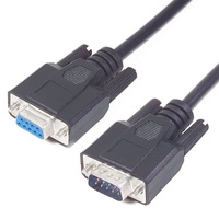 RS232 Serial DB9 macho a DB9 hembra Serial COM Port Cable adaptador de extensión RS232 DB 9in macho hembra a través del cable