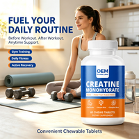 Comprimés de créatine monohydrate pour adultes en marque privée - Complément alimentaire sans gluten pour la croissance musculaire et les performances sportives OEM/ODM