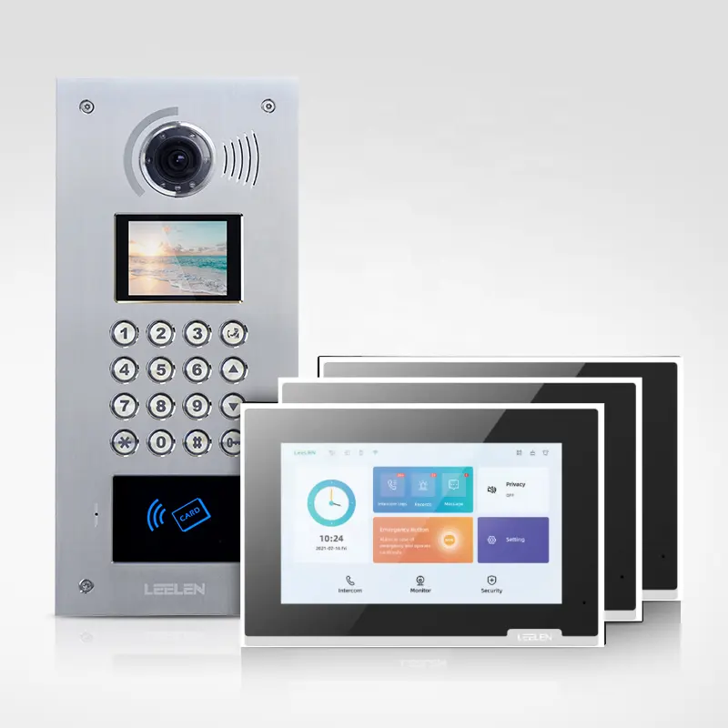 7 inç Wifi Tuya akıllı App uzaktan Video kapı zili güvenlik erişim kontrol kiti M10 ve V50 görüntülü kapı telefonu IP interkom sistemi