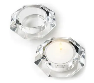 Sekizgen kristal tealight mumluk düğün MH-1611