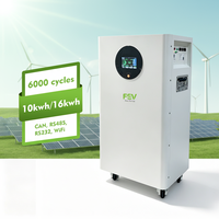 Batterie solaire domestique haute puissance 48V 32kWh au phosphate de fer et de lithium, type split, empilable, murale, avec écran tactile LCD