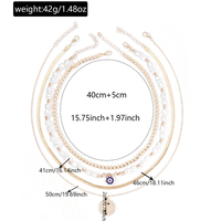 Collier pendentif circulaire œil de démon : Chaîne multicouche hip-hop tendance pour la Saint-Valentin