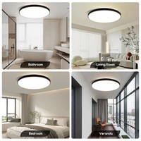 Plafonniers modernes pour salon, plafonnier LED rond ultra fin / plafonnier LED / éclairage LED de plafond