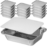 Meilleur prix, boîte à lunch en aluminium de 450 ml, écologique, de qualité alimentaire, en PET, boîte à lunch à emporter, vente en gros de barquettes en aluminium avec couvercle