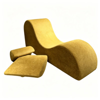 Chaise de yoga ergonomique moderne, chaise longue ondulée en mousse haute densité, canapé extensible compressé sous vide pour salon et salle de sport