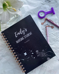 Benutzer definierte Lese journal Buchdruck Pflege Student Planer Geschenk für Krankens ch wester - Product Image 5