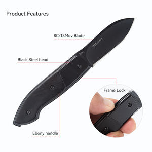 Sanrenmu 7028LUI-XH1 EDC açık survival ahşap kolu 8Cr13MOV blade taktik katlanır kamp için cep bıçağı - Product Image 3